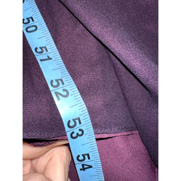 VINTAGE 80's/90's  ELIZABETH WAYMAN PURPLE SILK VELVET DRESS W/ SASH - Picture 9 of 10